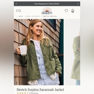 Faherty Stretch Savannah Jacket - Size Small